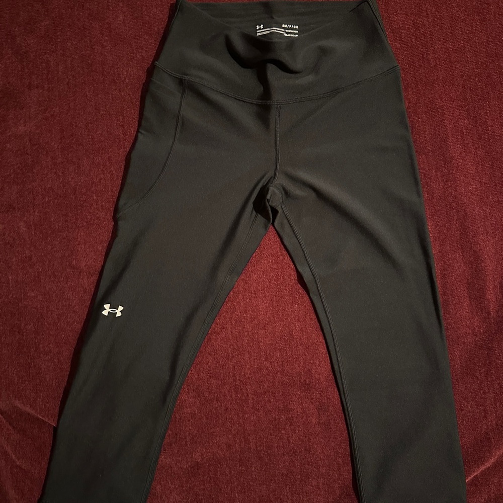 Under Armour Black Performance Leggings with Small Logo